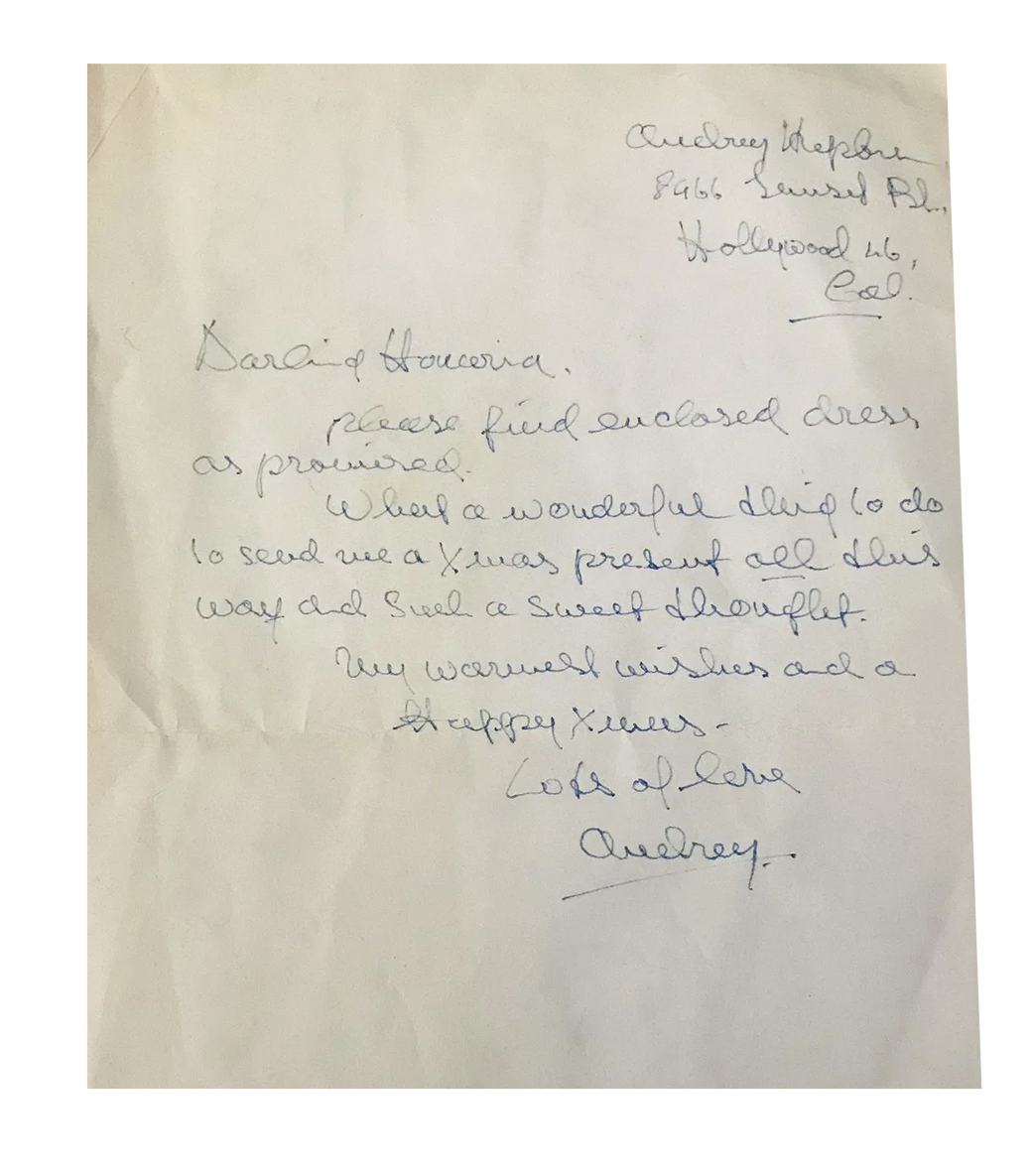 Audrey's letter to her friend.