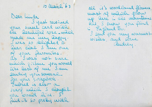 Audrey's letter to a fan.